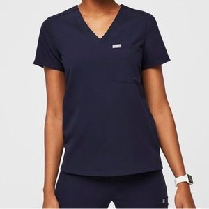 Figs Navy Catarina One-Pocket Scrub Top